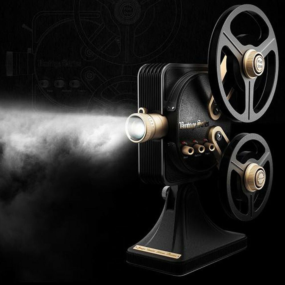 LED 3D Retro Classic Design Multimedia 4K Projector Home Screen Cinema ...