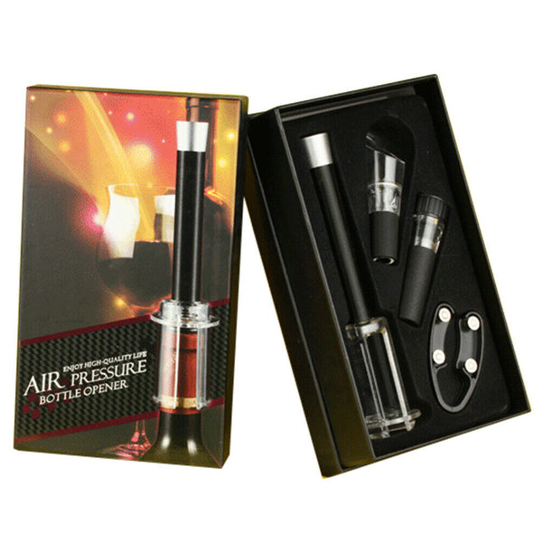 Air Pressure Pump Wine Alcoholic Drink Drinks Opener Set Bar Bottle Cork Remover