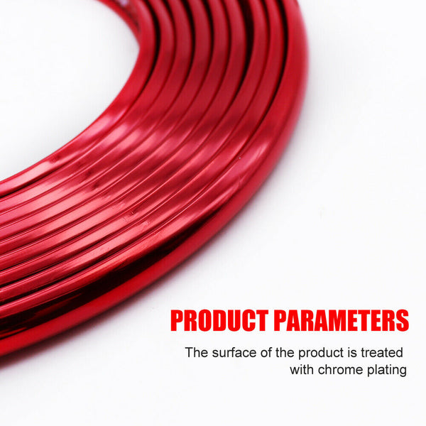 4M Car Bumper Moulding Trim Strip Wheel Hub Protection Ring Auto Decorative Line