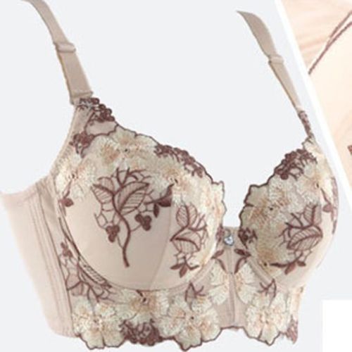 Push Up See Through Floral Lace Bra for Women Padded to Lift Up Extra Pad Full Cup Size