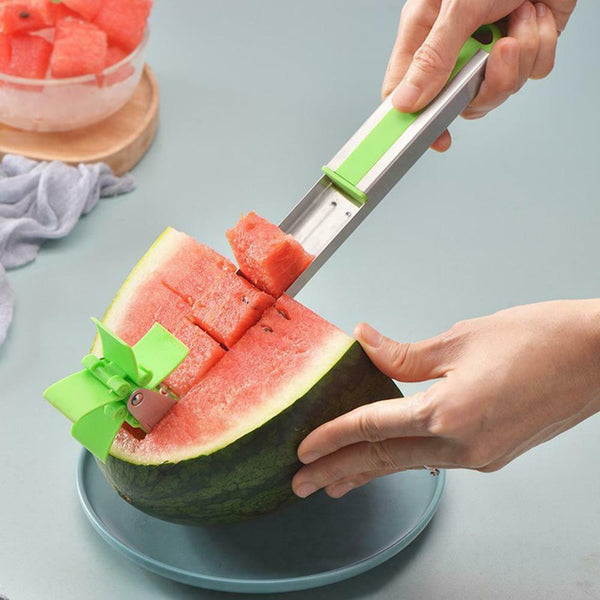 Summer Watermelon Windmill Stainless Steel Slicer Cutter Knife Corer Fruit Melon