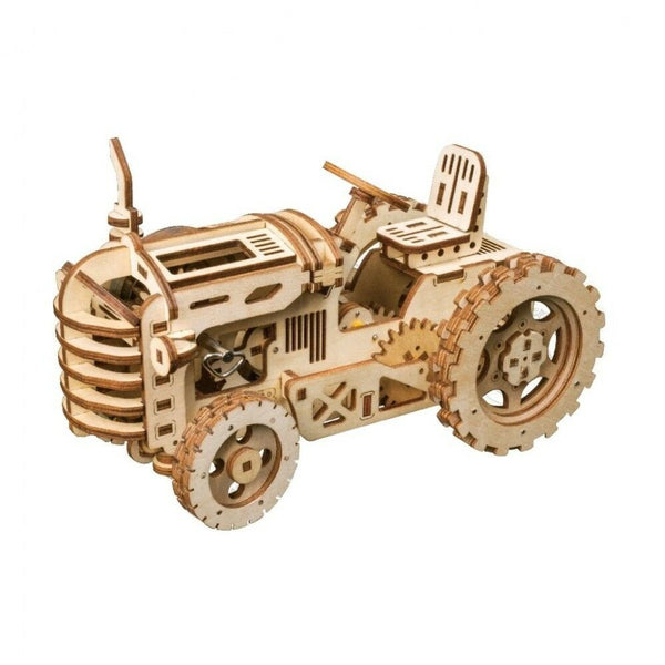 3D puzzle tractor wooden Wooden Laser Cut Gear Craft Kit DIY KIds Toy