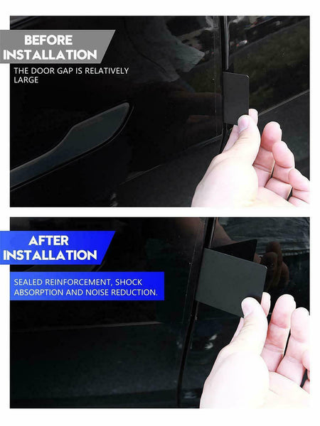 Door Seal Kit Soundproof Rubber Strip Wind Noise Sound Reduction For Tesla Model 3