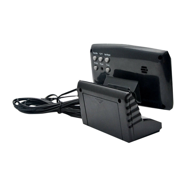 Electronic Clock Inside Outside Temperature Gauge Car Truck Vehicle Thermometer