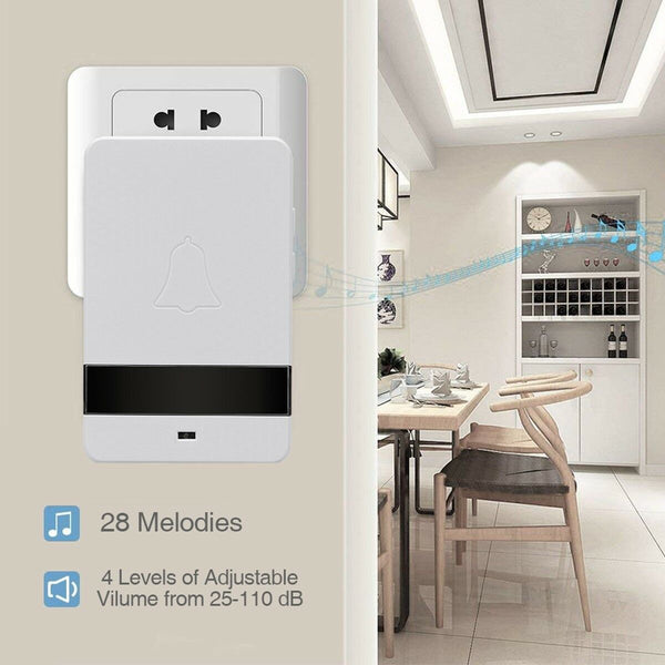 No Battery Need Waterproof Door Bell LED Wireless Doorbell Self-Powered Doorbell