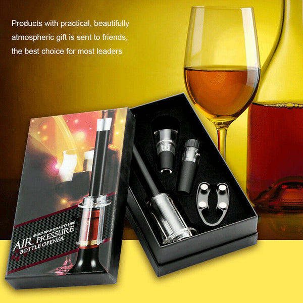 Air Pressure Pump Wine Alcoholic Drink Drinks Opener Set Bar Bottle Cork Remover