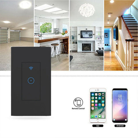 US EUR Smart WiFi Light Switch Wall WiFi APP Control Work Alexa Google Home