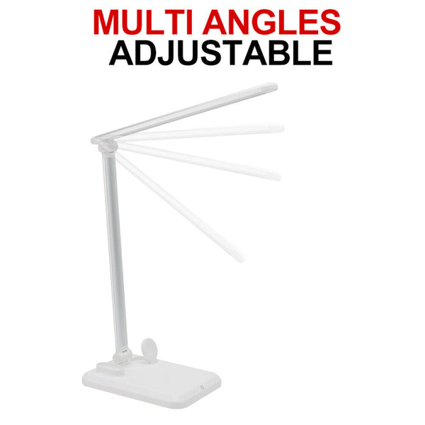 4 in 1 LED Wireless Charger Desk Lamp 3Modes Touch Dimmable w/USB Charging Port
