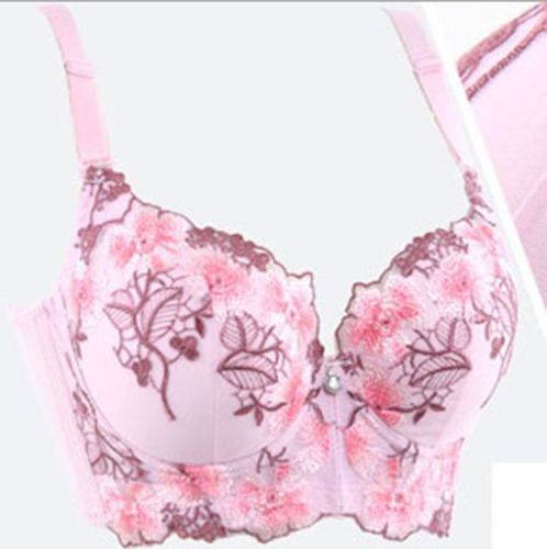 Push Up See Through Floral Lace Bra for Women Padded to Lift Up Extra Pad Full Cup Size