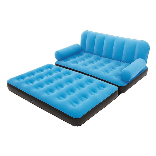 Inflatable Air Sofa Couch Pull-Out Folding Sleeper Bed w/ Pump Camping Airbed
