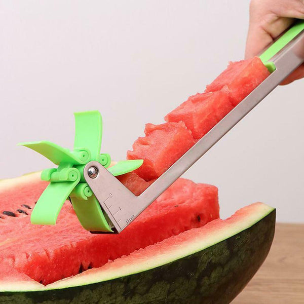 Summer Watermelon Windmill Stainless Steel Slicer Cutter Knife Corer Fruit Melon