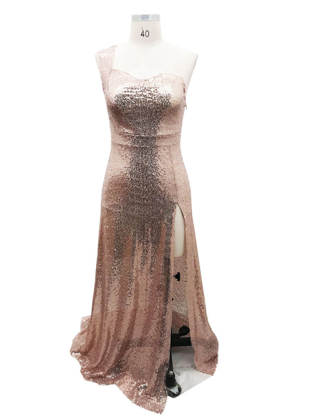 Ladies Women Bridesmaid Wedding Long Evening Cocktail Party Ball Sequin Prom Gown Dress