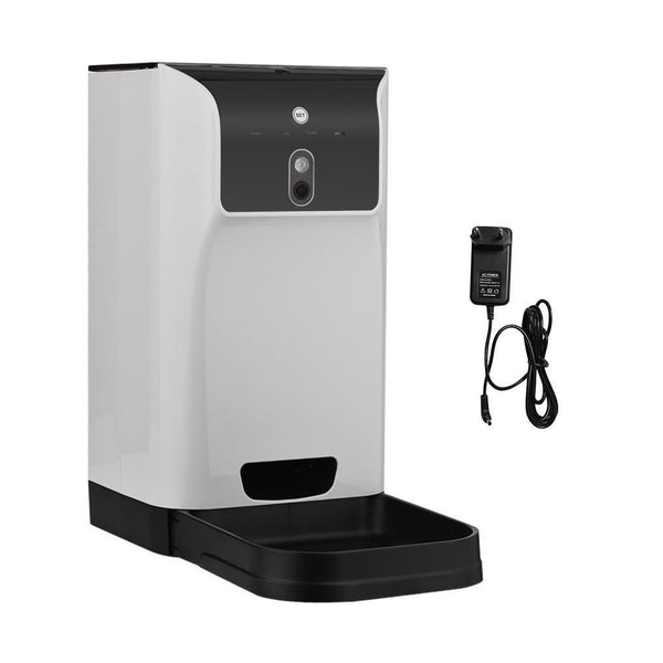 Food Dispenser 6L Pet Automatic Feeder Cat Dog Cam Voice Recorder Wifi Control