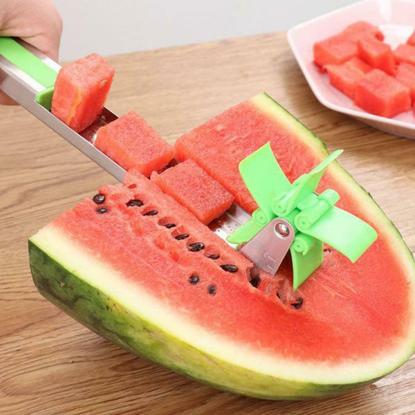 Summer Watermelon Windmill Stainless Steel Slicer Cutter Knife Corer Fruit Melon