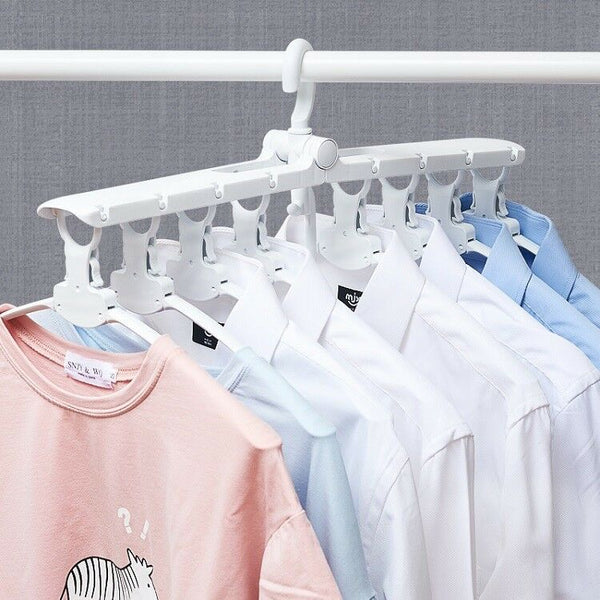 Home 360 Degree Rotation Multifunctional Foldable 8 in 1 Cloth Hanger