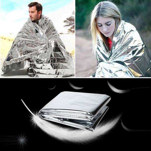 5 pcs Outdoor Waterproof Emergency Blankets Sleeping Bag Survival Reflective Camping